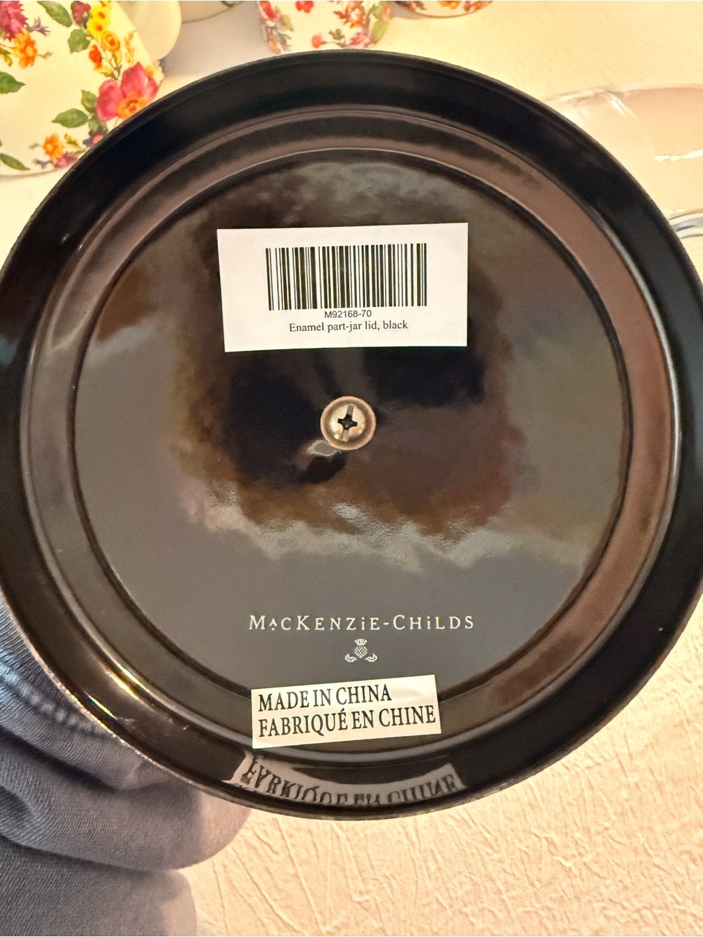 Mackenzie Childs Floral Market Cookie Jar - Picture 2 of 3